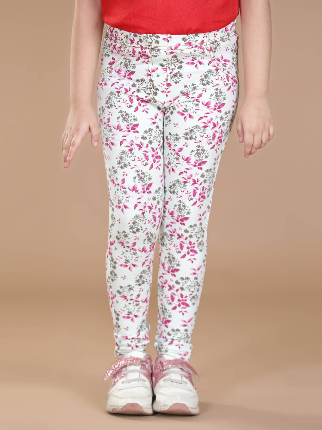     			StyleStone Pack of 1 Girls Cotton Blend Leggings ( White )