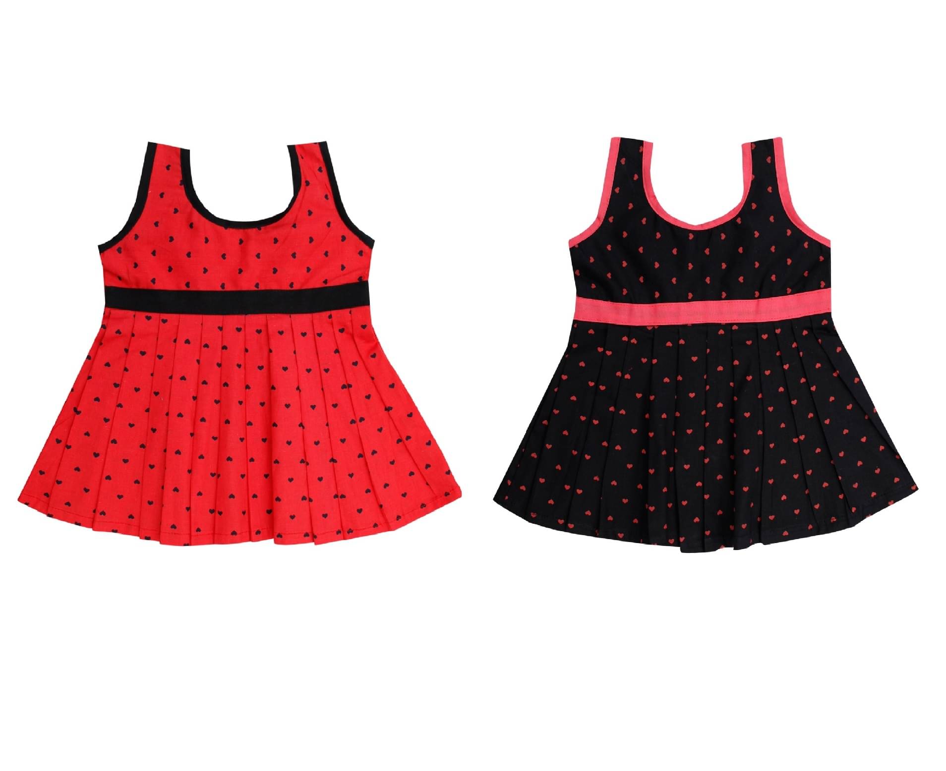     			The Creators Pack of 2 Baby Girls Cotton Frocks ( Multi )