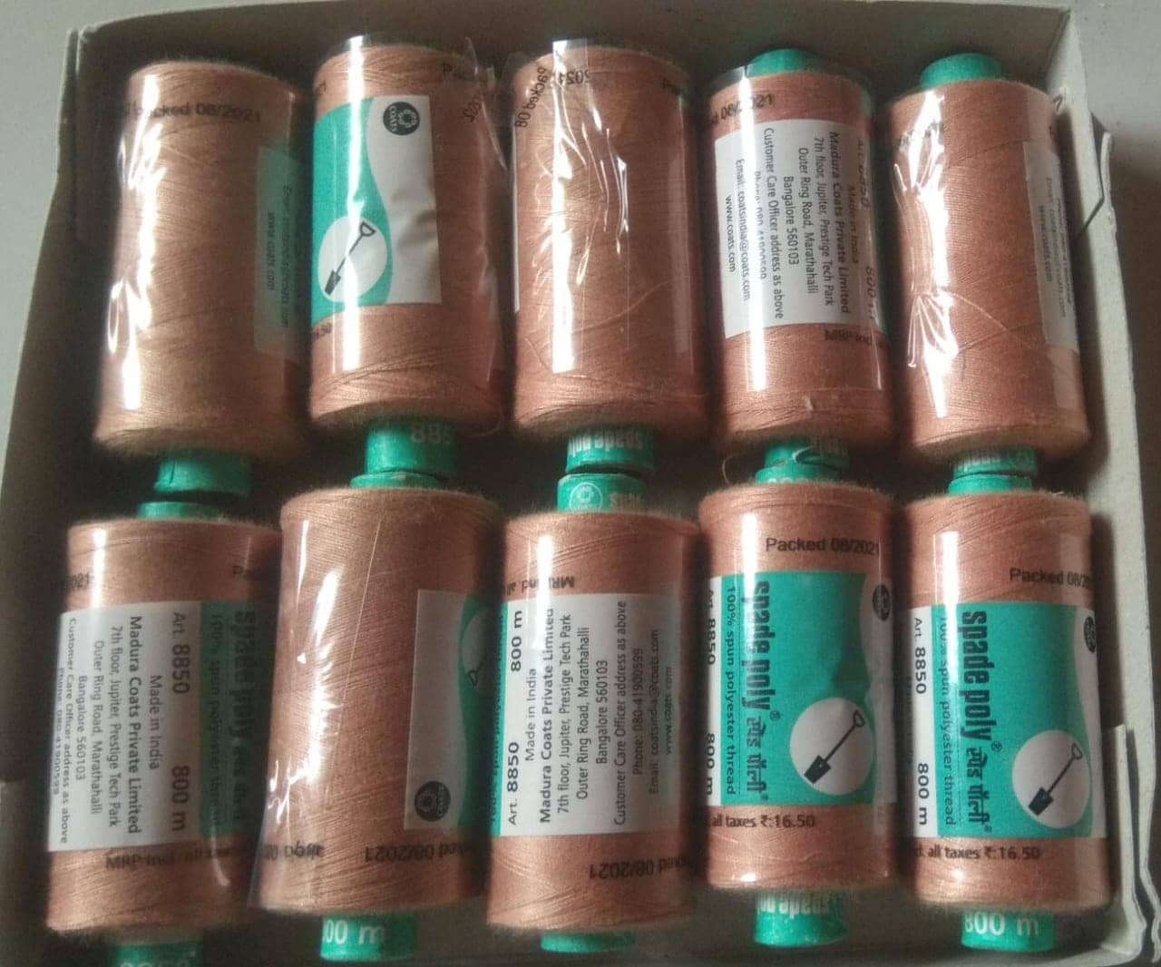 Thread box 800m each