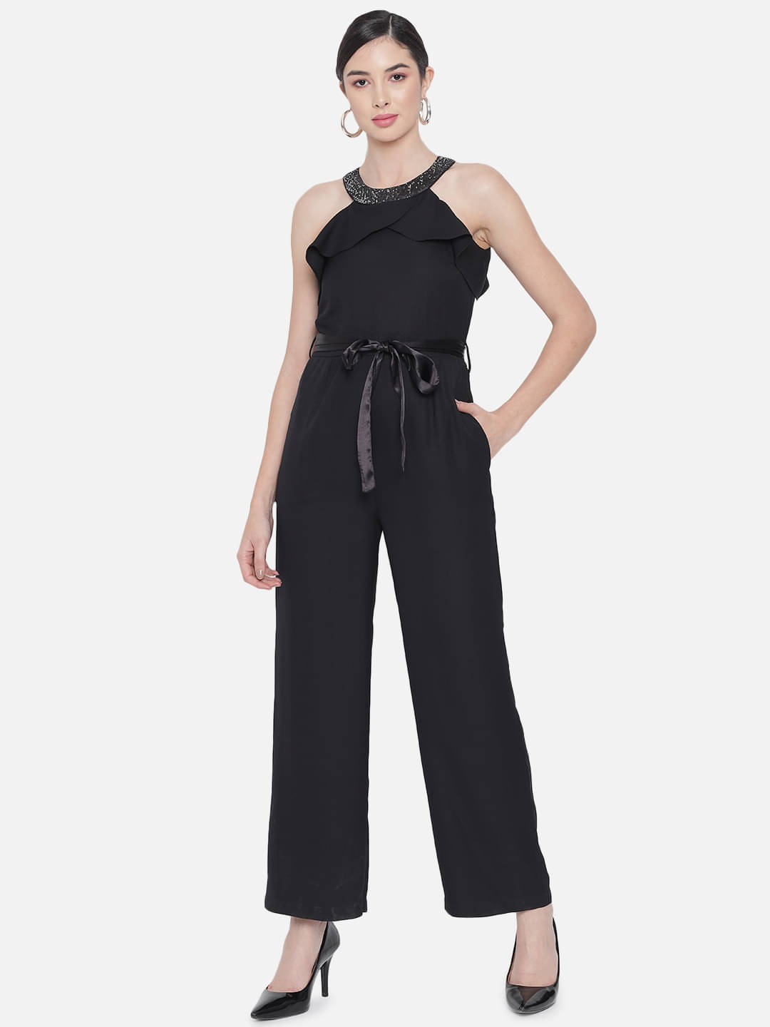 ALL WAYS YOU Women Polyester A-line Dress ( Black ) ALL WAYS YOU Women Polyester A-line Dress ( Black )
