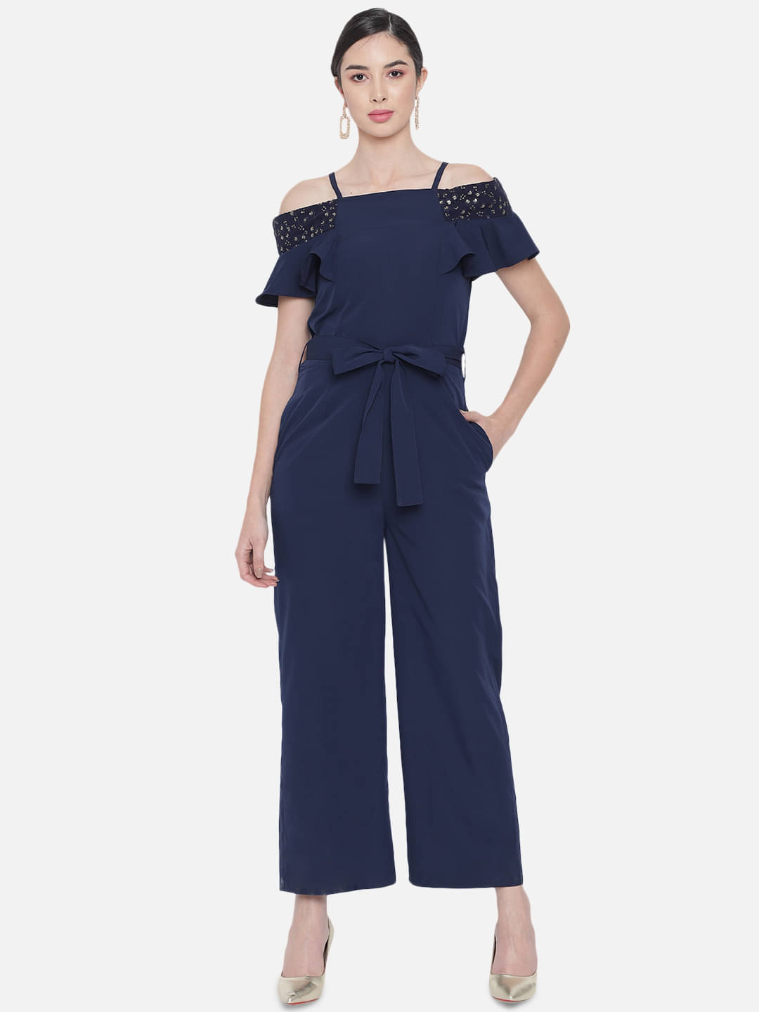 ALL WAYS YOU Women Polyester A-line Dress ( Blue ) ALL WAYS YOU Women Polyester A-line Dress ( Blue )