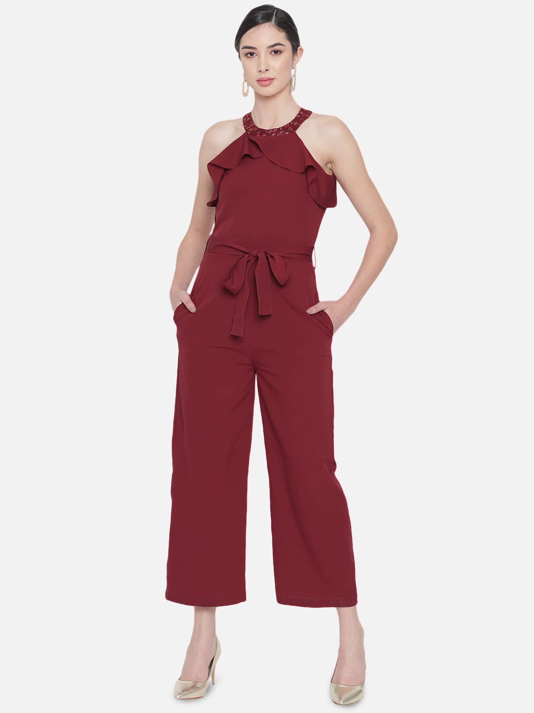 ALL WAYS YOU Women Polyester A-line Dress ( Red ) ALL WAYS YOU Women Polyester A-line Dress ( Red )
