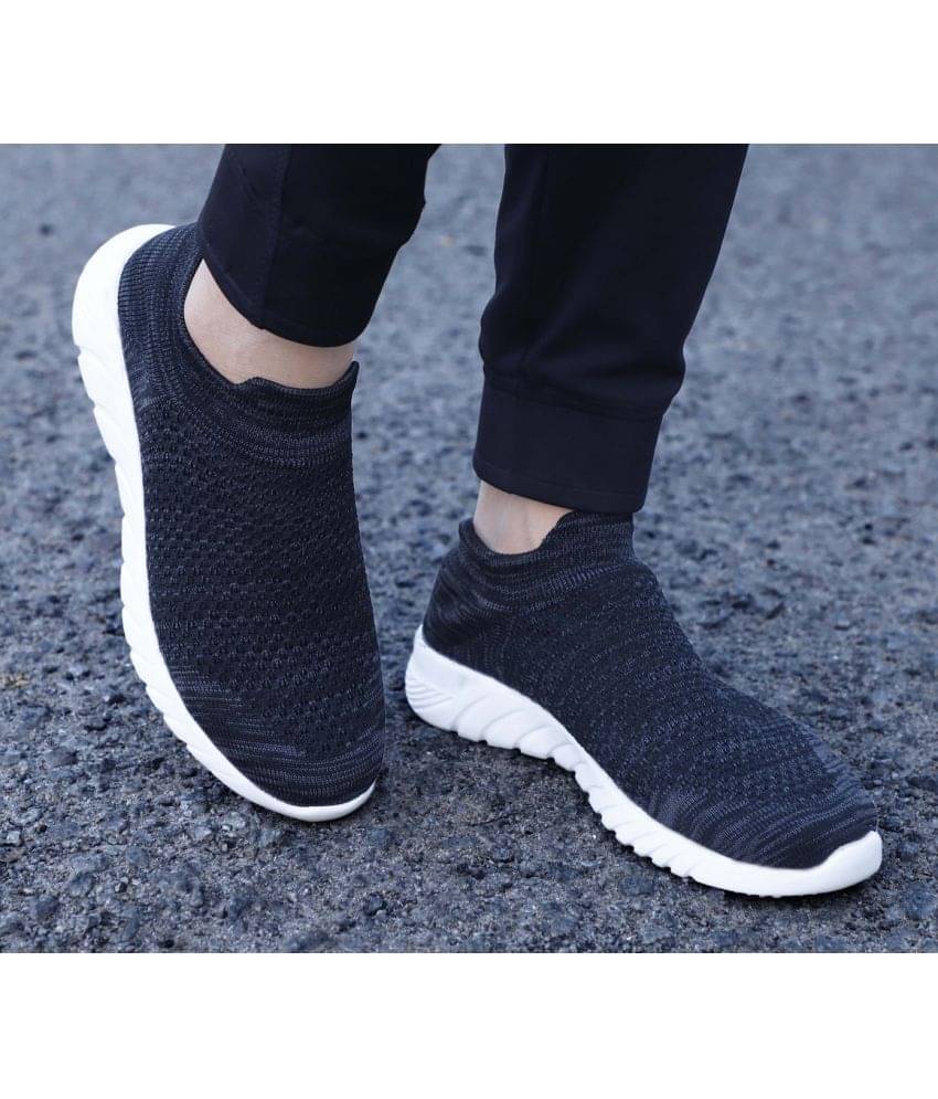     			Aadi Black Men's Slip-on Shoes