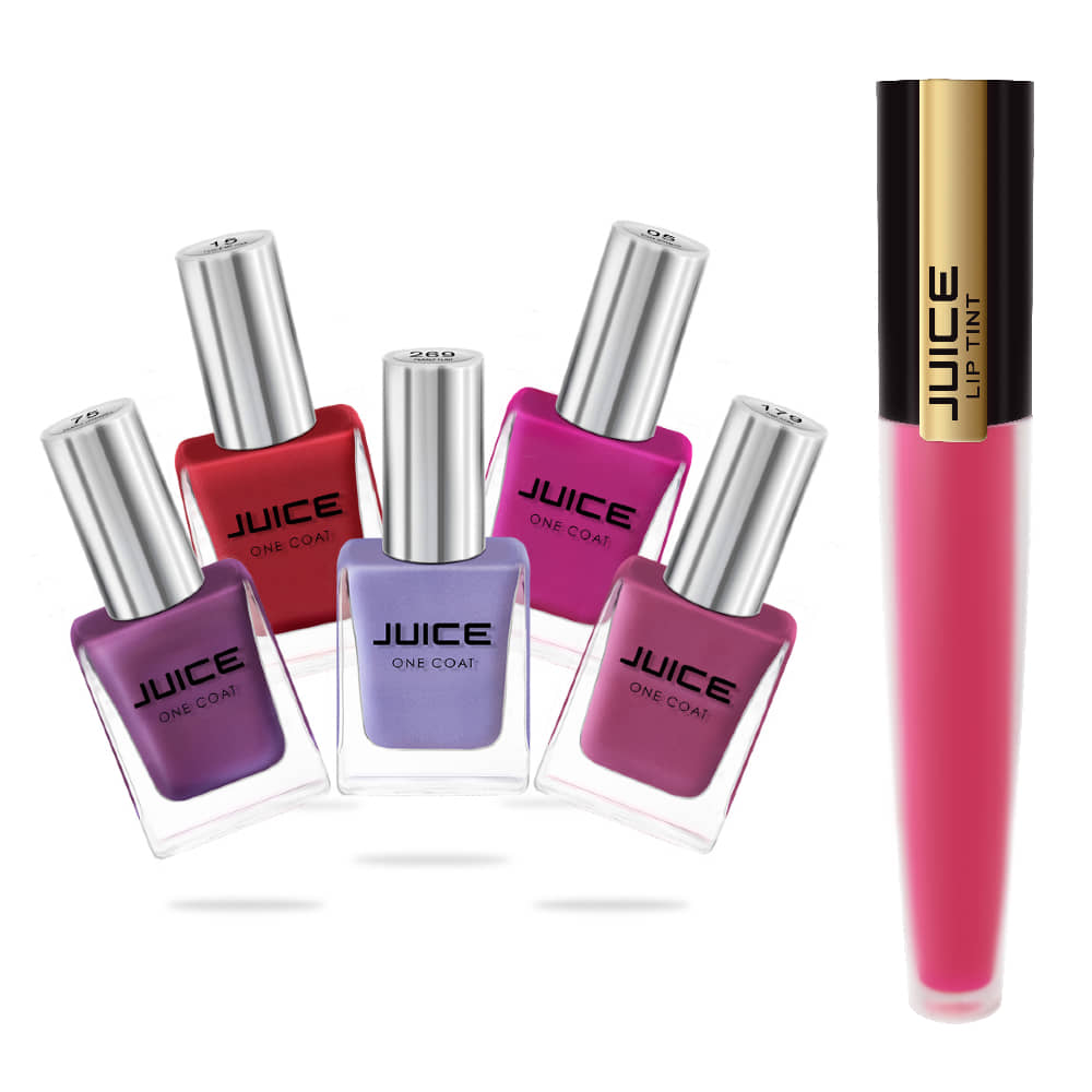Juice PINK,RED,LAVENDER,PINK ROSE,PURPLE Nail Polish 5,15,75,179,269,M-85 Multi Glossy Pack of 6 59 mL