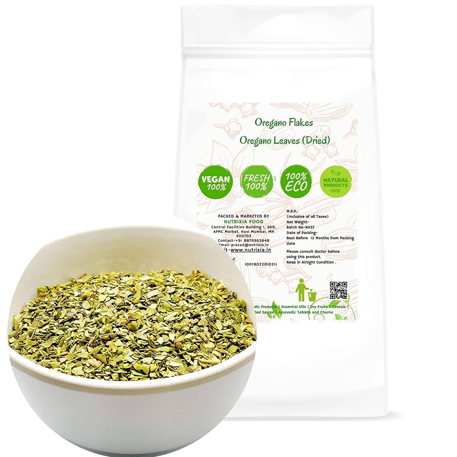 Nutrixia Food Oregano/ओरिगैनो / Origanum vulgare 100 gm Nutrixia Food Oregano/ओरिगैनो / Origanum vulgare 100 gm