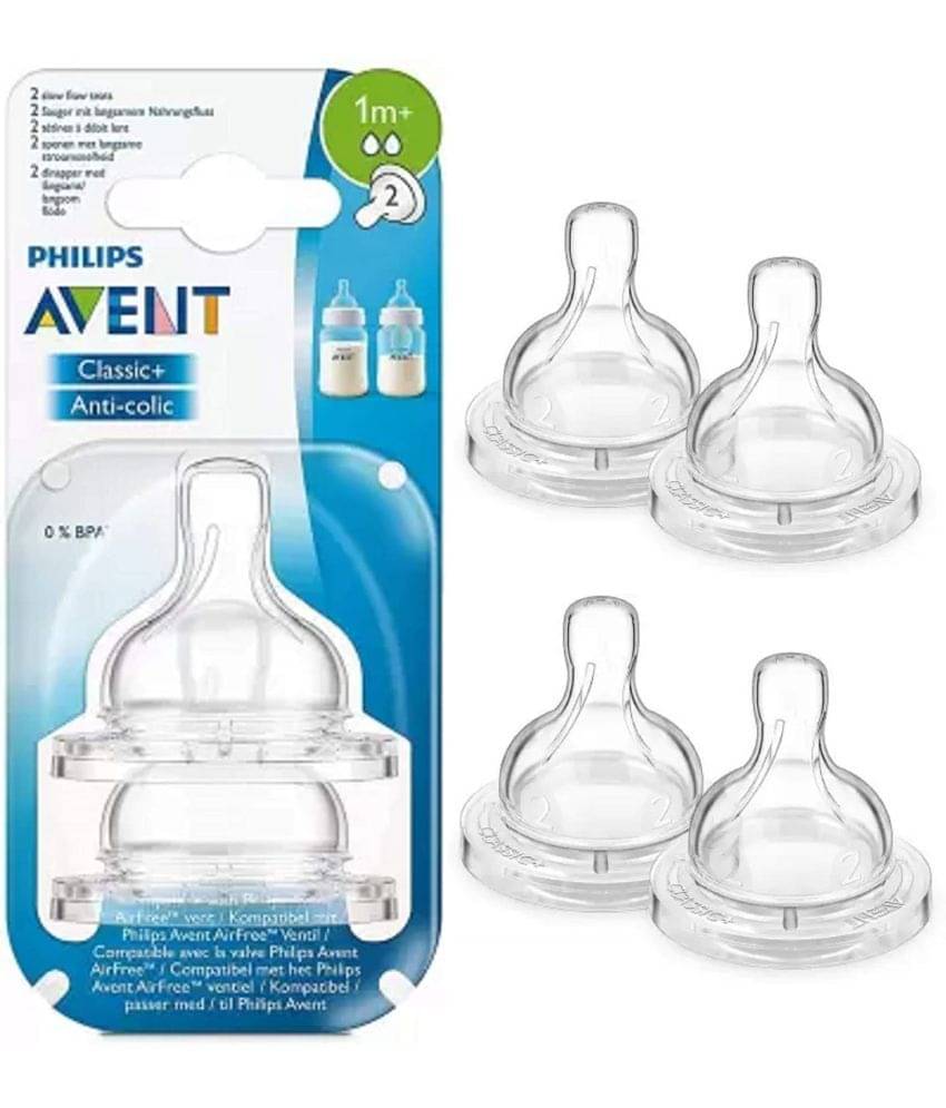     			Philips Avent Slow Flow nipple Silicone Nipple ( 4 pcs )
