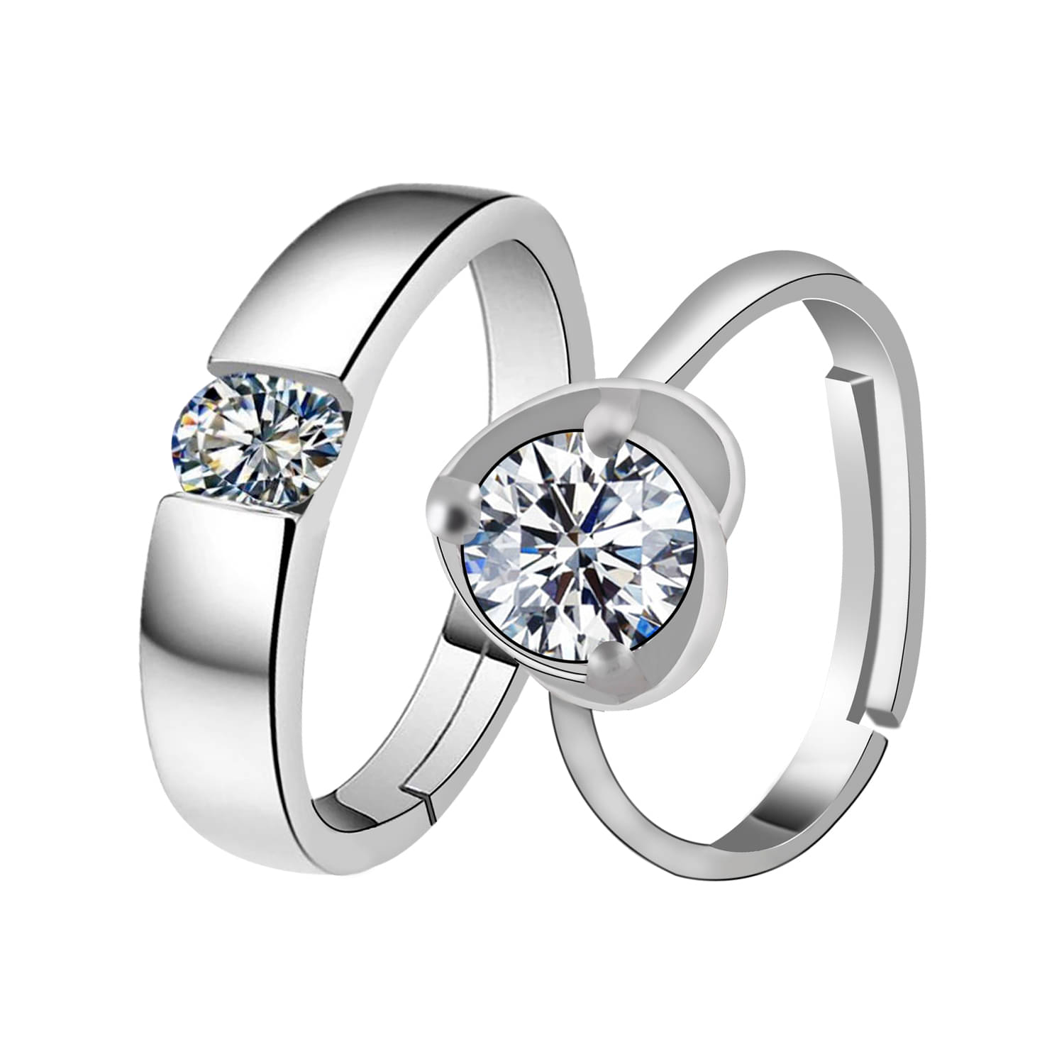Some One Speical For Couple Ring Valentines Lover Gift Adjustable Silver Plated Couple Ring Set Women And Men Some One Speical For Couple Ring Valentines Lover Gift Adjustable Silver Plated Couple Ring Set Women And Men