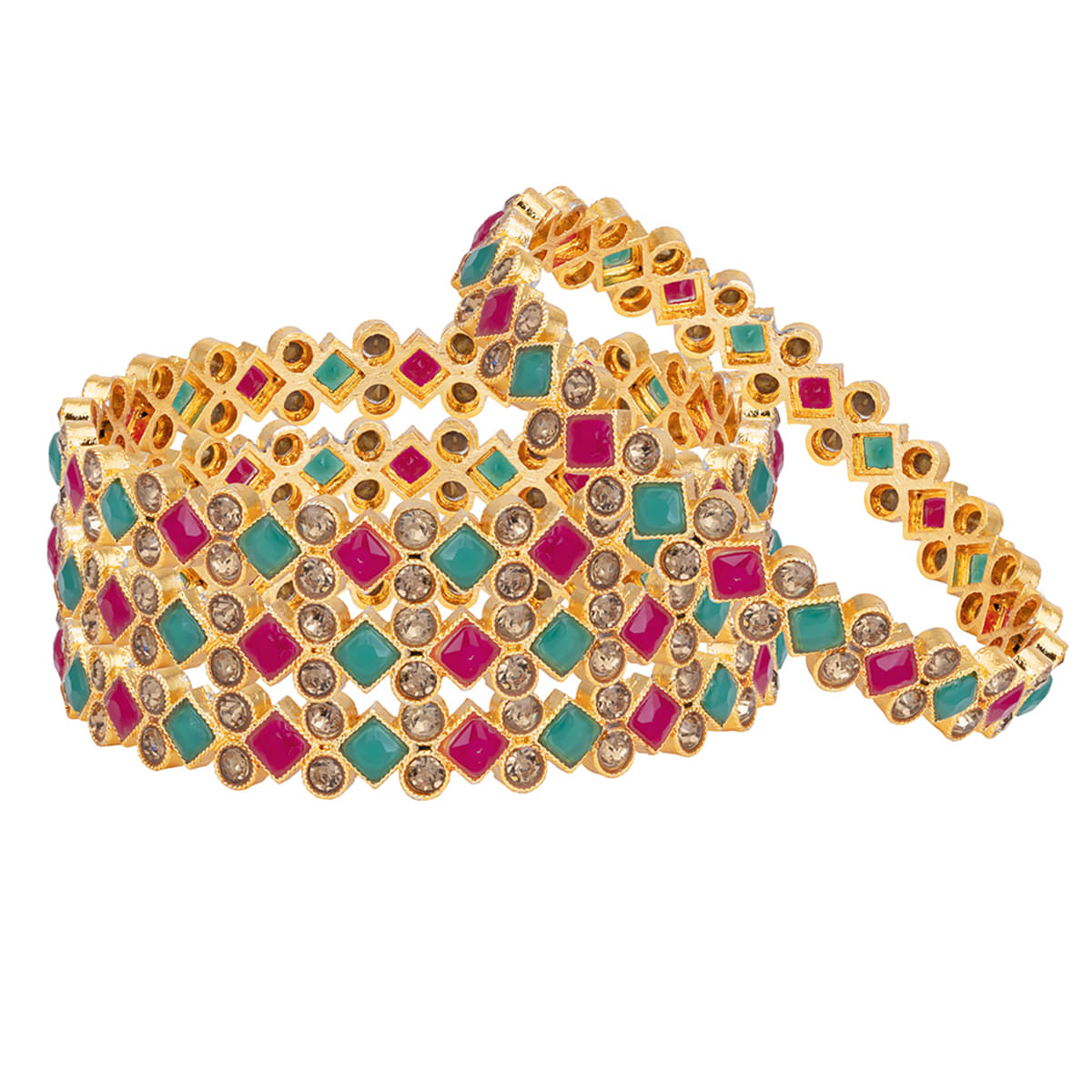 Sukkhi - Multicolor Bangle Set (Pack of 4) Sukkhi - Multicolor Bangle Set (Pack of 4)