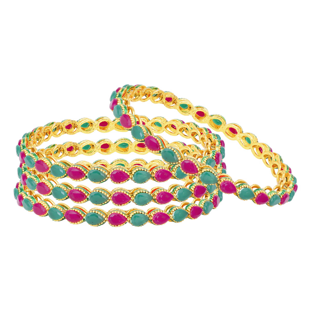 Sukkhi Sleek Gold Plated Bangle For Women (Set of 4) Sukkhi Sleek Gold Plated Bangle For Women (Set of 4)