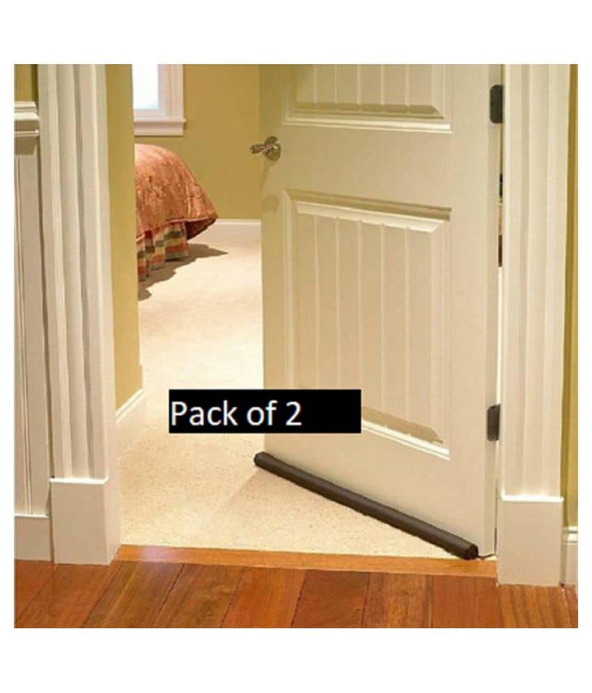 Nexuslink (PACK OF 2)PVC Door Guard Gap Filler for Door Bottom Seal Strip - Sound-Proof, Reduce Noise, Energy Saving Door Stopper for Reduce Door Dust, Insects Protector DOOR GUARD 36 INCH Floor Mounted Door Stopper Floor Mounted Door Stopper  (Brown)