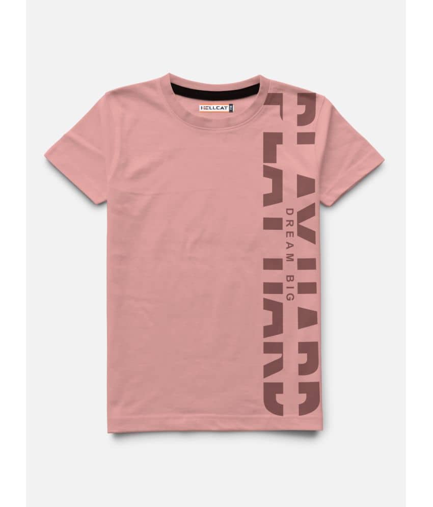 HELLCAT Pack of 1 Boys Cotton Blend Polo T-Shirt ( Pink )