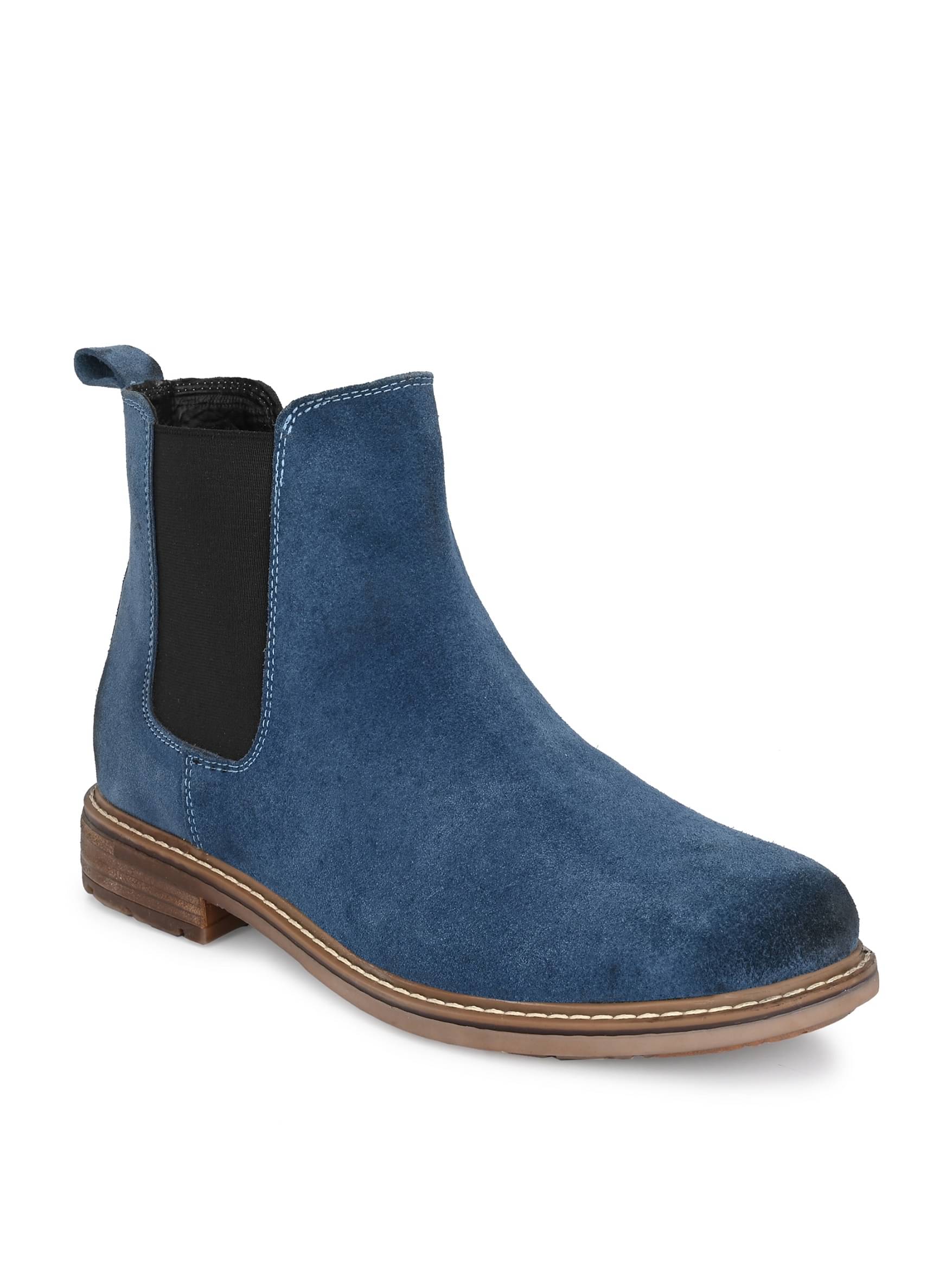     			SHENCES Blue Casual Boot