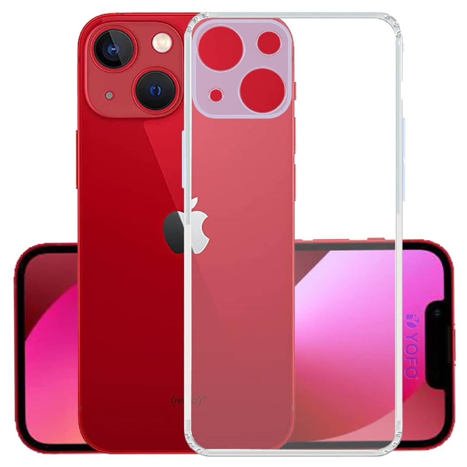     			Case Vault Covers Transparent Soft Silicon Cases For iPhone 13 -