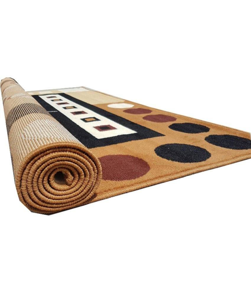     			Silk Carpet Gold Jute Carpet Ethnic 5x7 Ft
