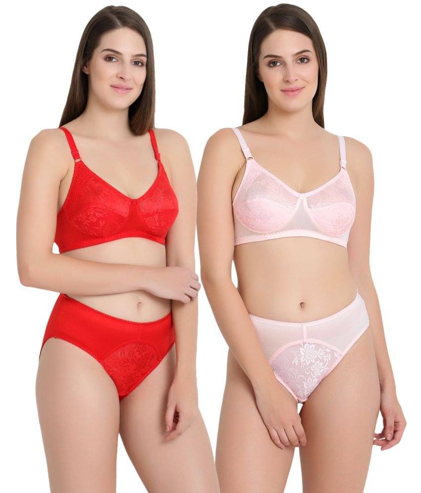 KYODO Pack of 2 Lycra Women's Bra & Panty Set ( Multi Color ) KYODO Pack of 2 Lycra Women's Bra & Panty Set ( Multi Color )