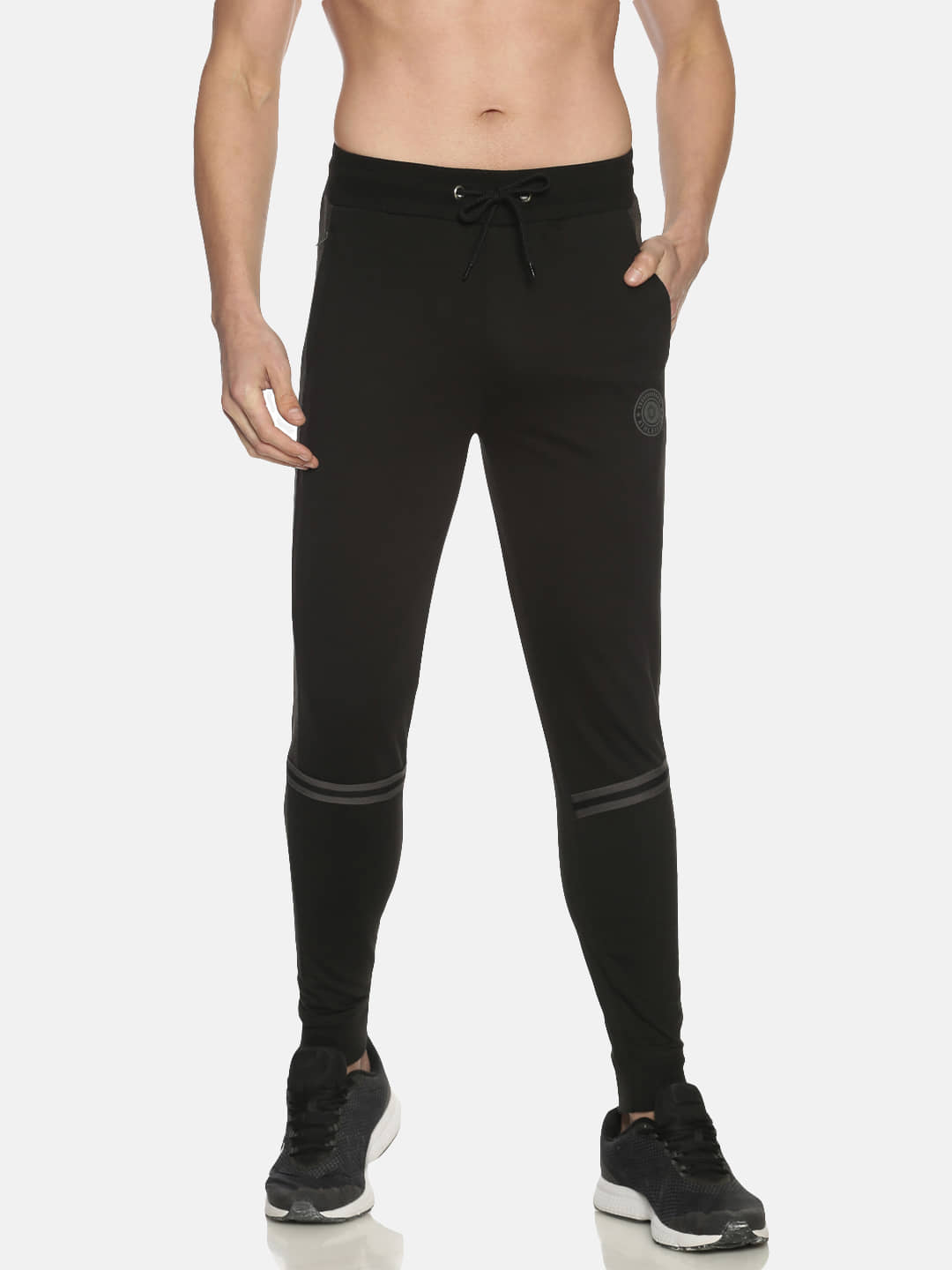 Dollar Black Cotton Solid Joggers Single - Track Pants | Buy online on ZillyBuy