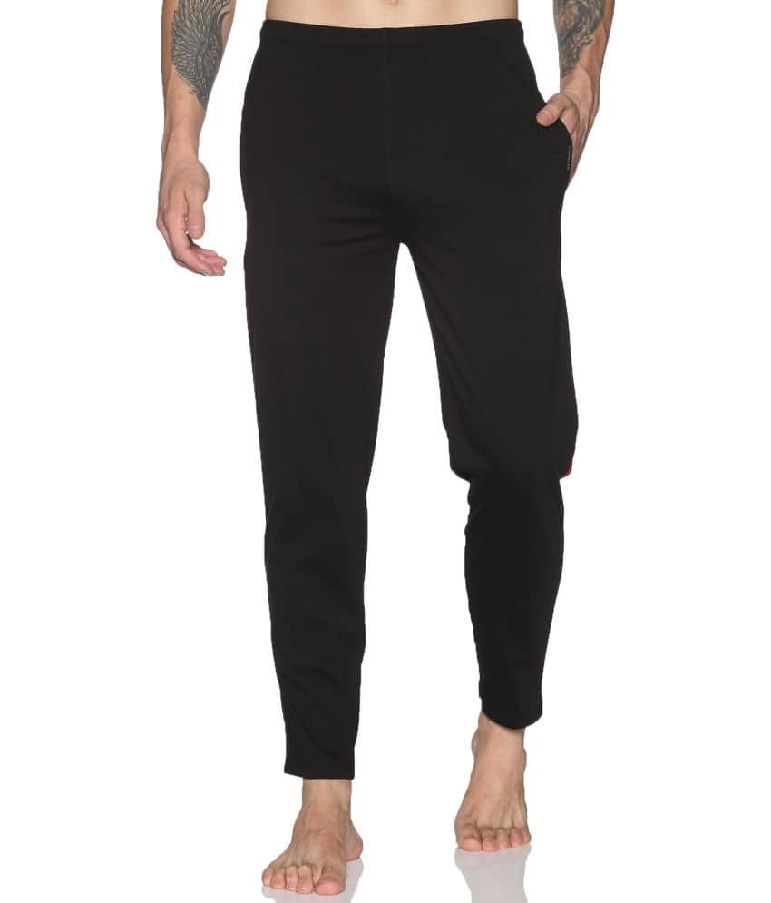 Dollar Black Cotton Solid Trackpants Single - Track Pants | Buy online on ZillyBuy