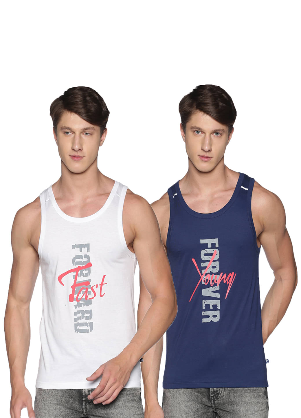     			Pack of 2 Dollar Multi Sleeveless Vests