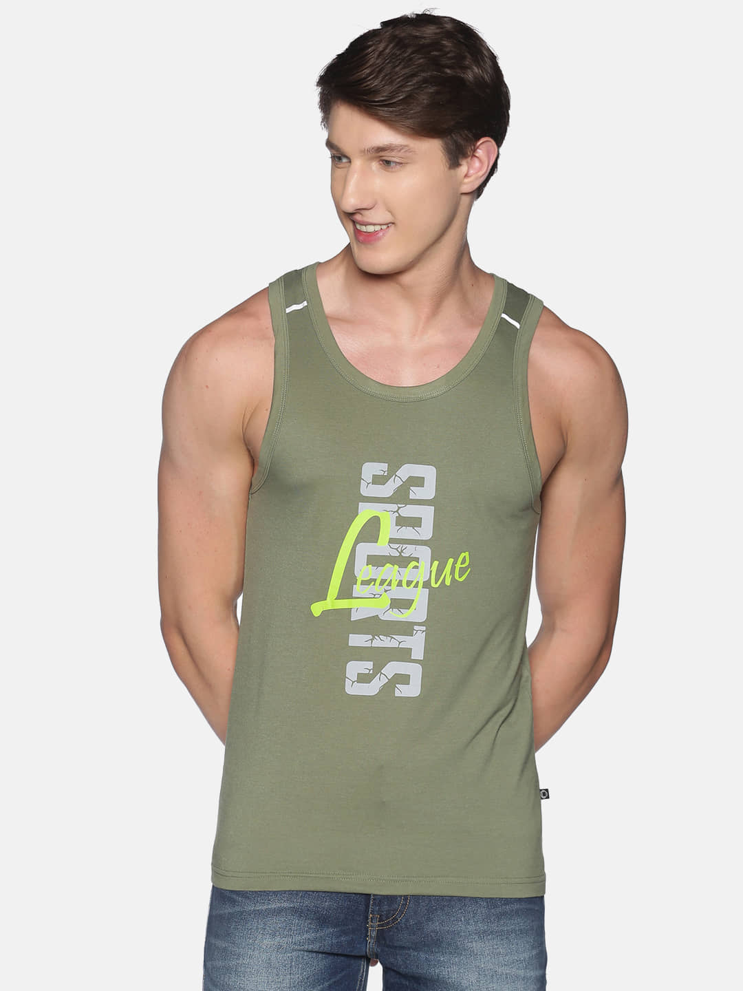 Pack of 1 Dollar Olive Green Sleeveless Vests - Nightwear & Loungewear | Buy online on ZillyBuy