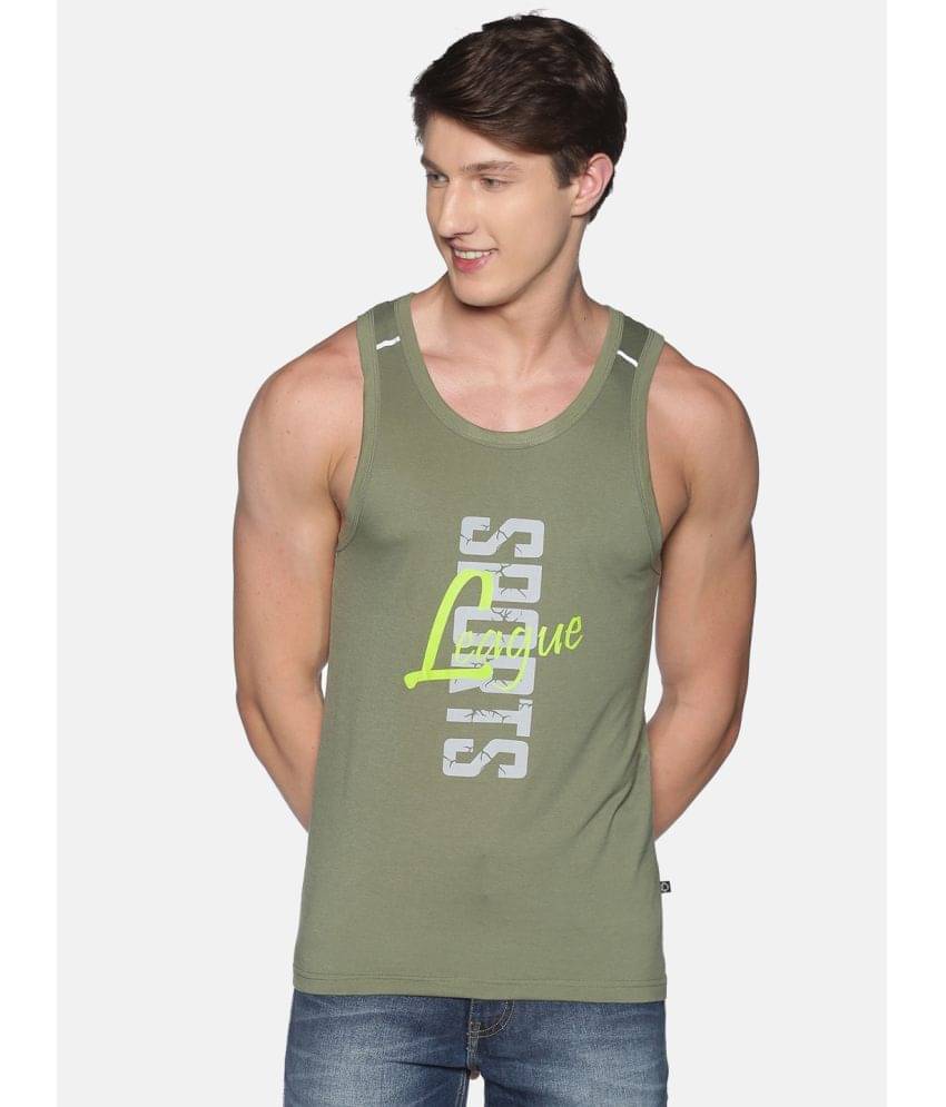     			Pack of 1 Dollar Olive Green Sleeveless Vests