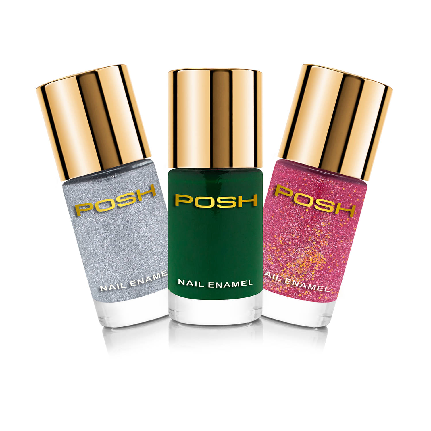     			Posh - Multi Glossy Nail Polish ( Pack of 3 )