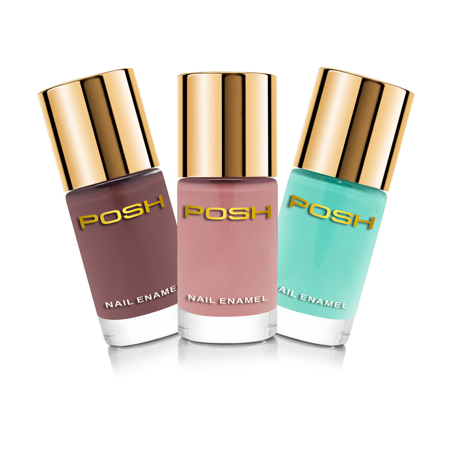 Posh - Multi Glossy Nail Polish ( Pack of 3 )