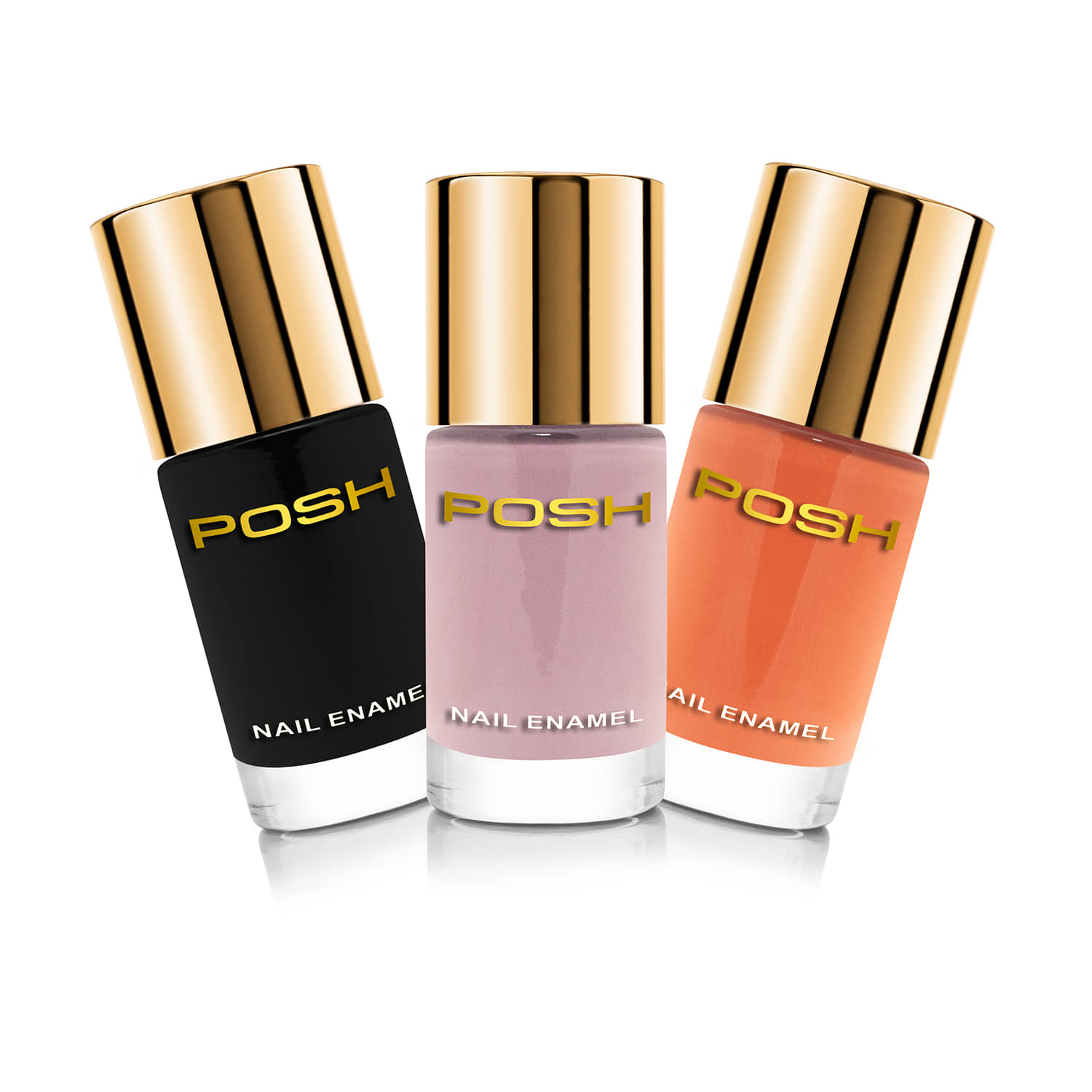 Posh - Multi Glossy Nail Polish ( Pack of 3 )