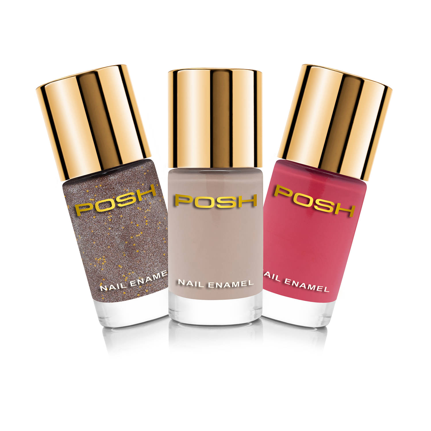     			Posh Nail Polish Multi Glossy Pack of 3 9 mL