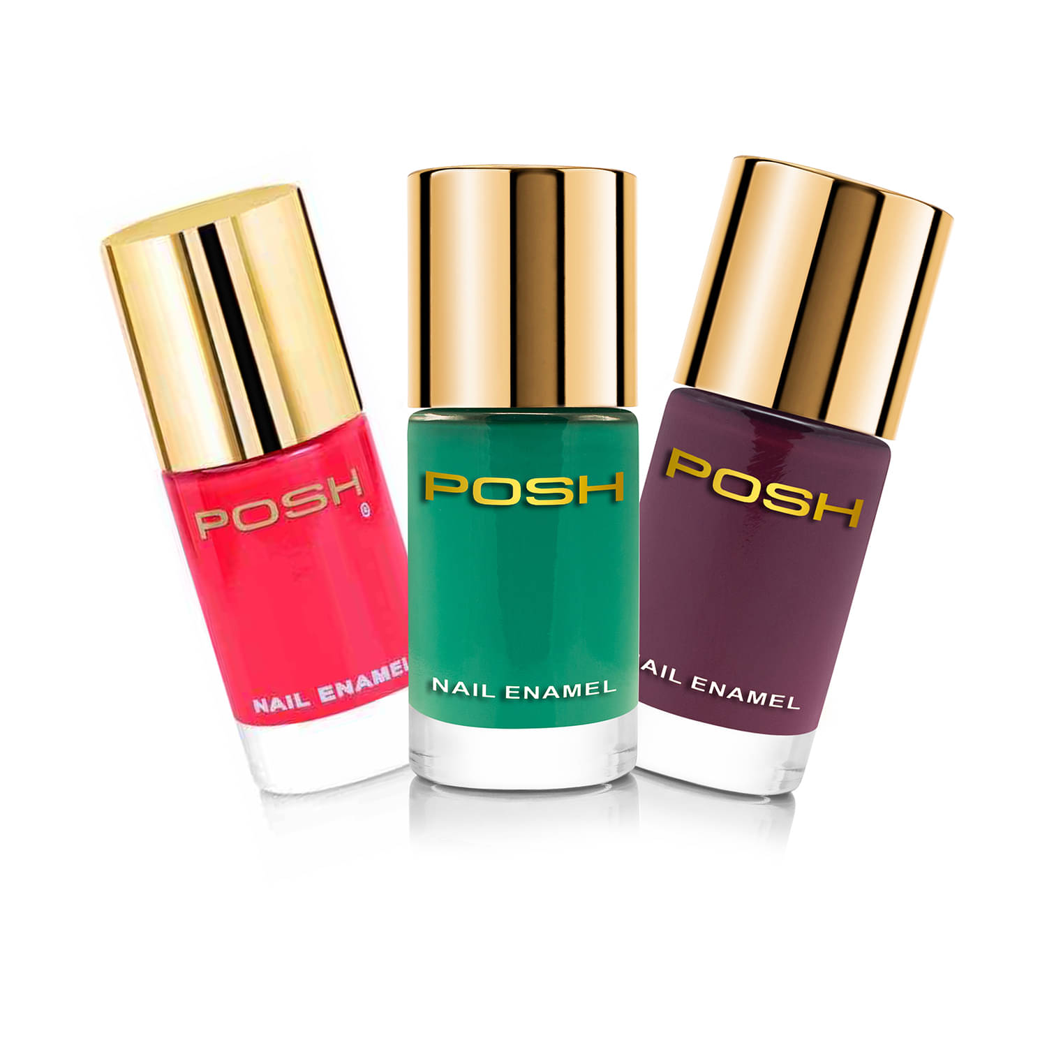     			Posh - Multi Glossy Nail Polish ( Pack of 3 )
