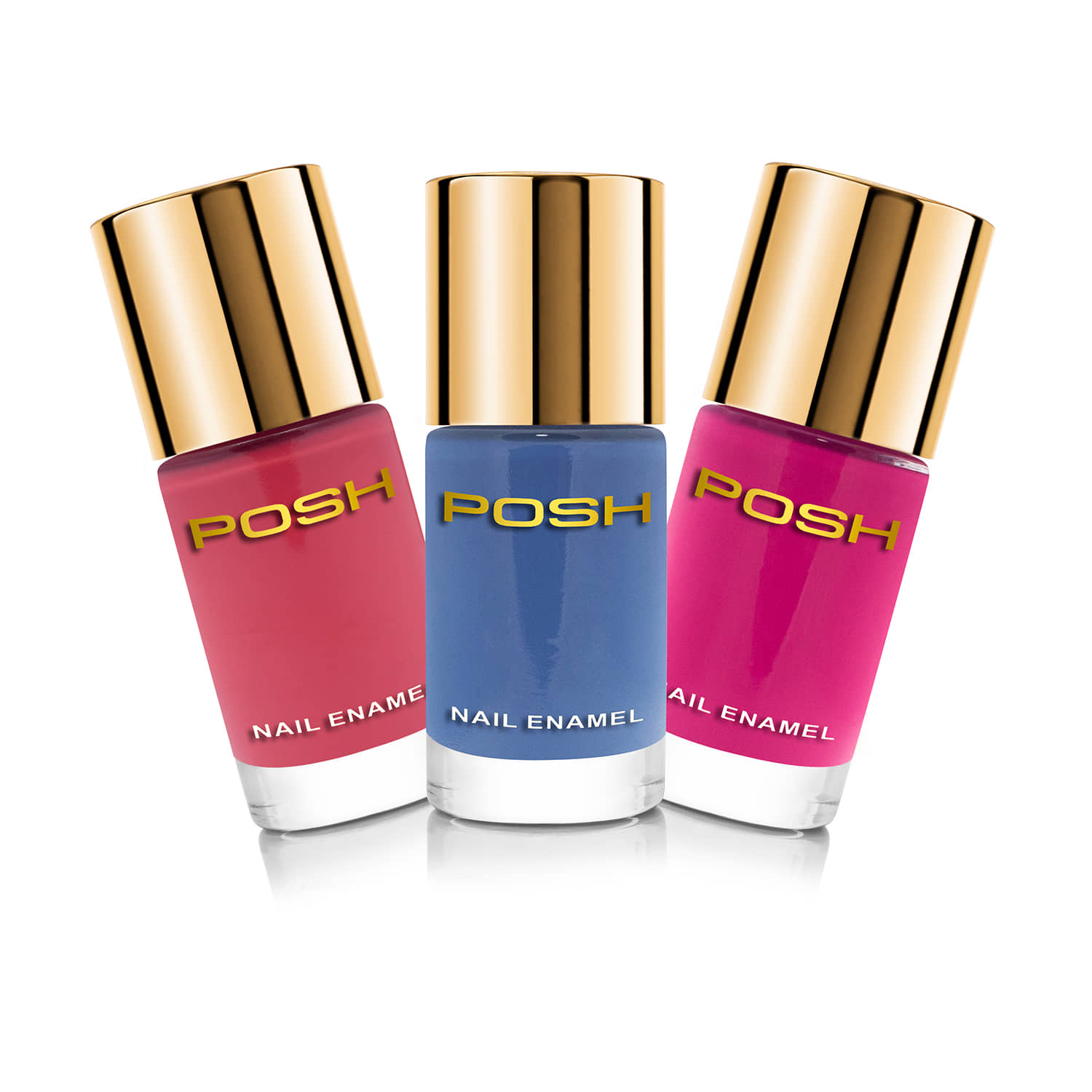 Posh - Multi Glossy Nail Polish ( Pack of 4 )