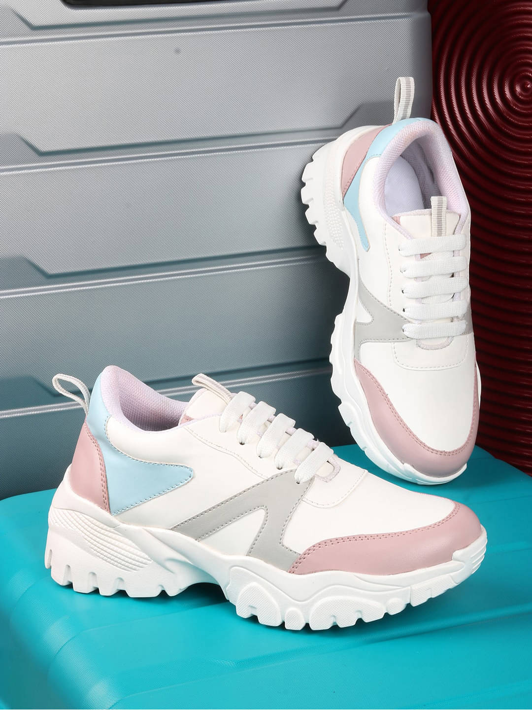     			Shoetopia - White  Women's Sneakers