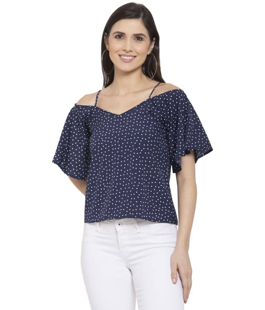 Style Quotient Women's Polyester Regular Top ( Navy )     			Style Quotient Women's Polyester Regular Top ( Navy )