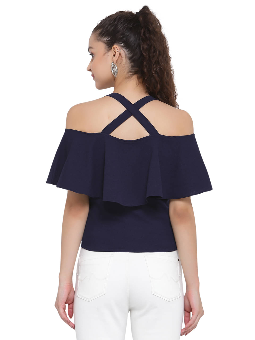Style Quotient - Navy Polyester Women's Regular Top ( ) Style Quotient - Navy Polyester Women's Regular Top ( )