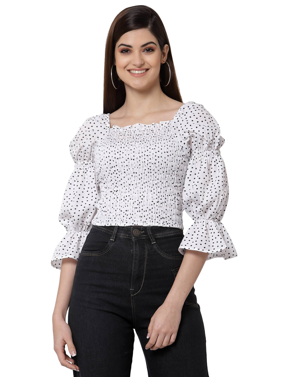 Style Quotient Women's Polyester Regular Top ( White ) Style Quotient Women's Polyester Regular Top ( White )