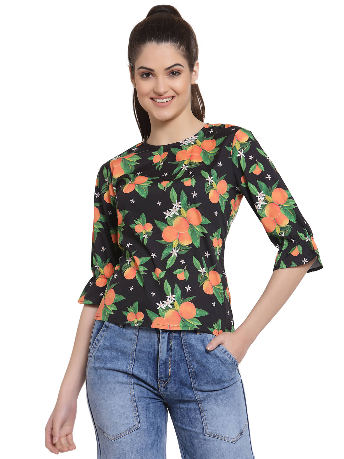Style Quotient Women's Polyester Regular Top ( Black ) Style Quotient Women's Polyester Regular Top ( Black )