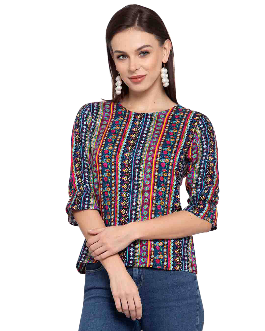Style Quotient Women's Viscose Regular Top ( Multicolor ) Style Quotient Women's Viscose Regular Top ( Multicolor )