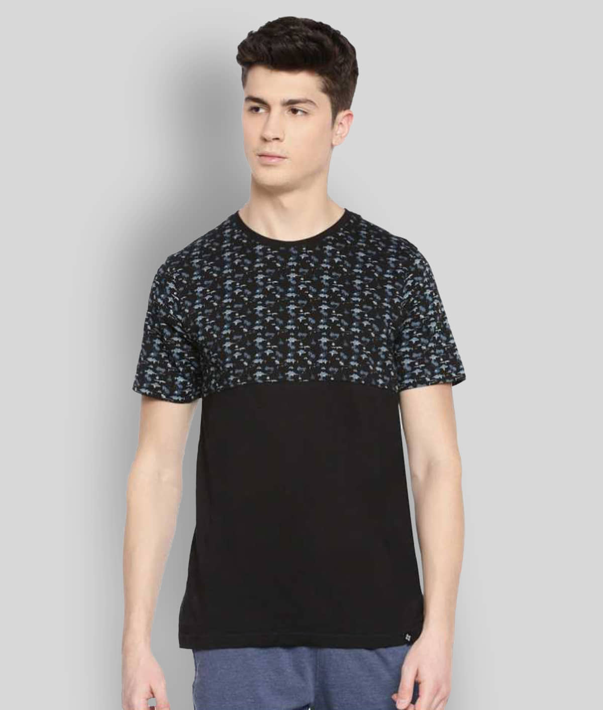 Dollar - Black Cotton Blend Regular Fit Men's T-Shirt ( Pack of 1 )