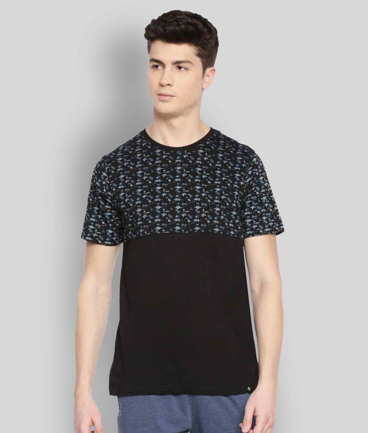 Dollar - Black Cotton Blend Regular Fit Men's T-Shirt ( Pack of 1 ) Dollar - Black Cotton Blend Regular Fit Men's T-Shirt ( Pack of 1 )