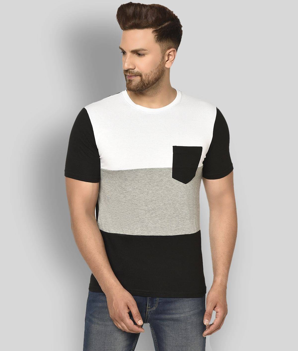 Glito Pack of 1 Cotton Blend Regular Fit Men's T-Shirt ( Multicolor )     			Glito Pack of 1 Cotton Blend Regular Fit Men's T-Shirt ( Multicolor )