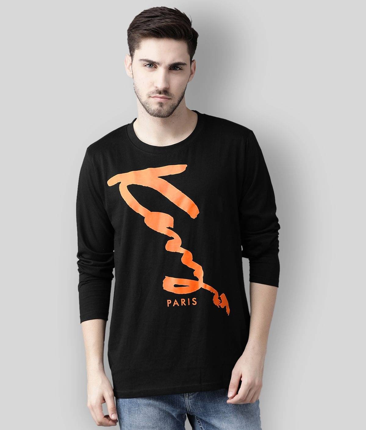 The Dry State - Black Cotton Regular Fit Men's T-Shirt ( Pack of 1 ) The Dry State - Black Cotton Regular Fit Men's T-Shirt ( Pack of 1 )