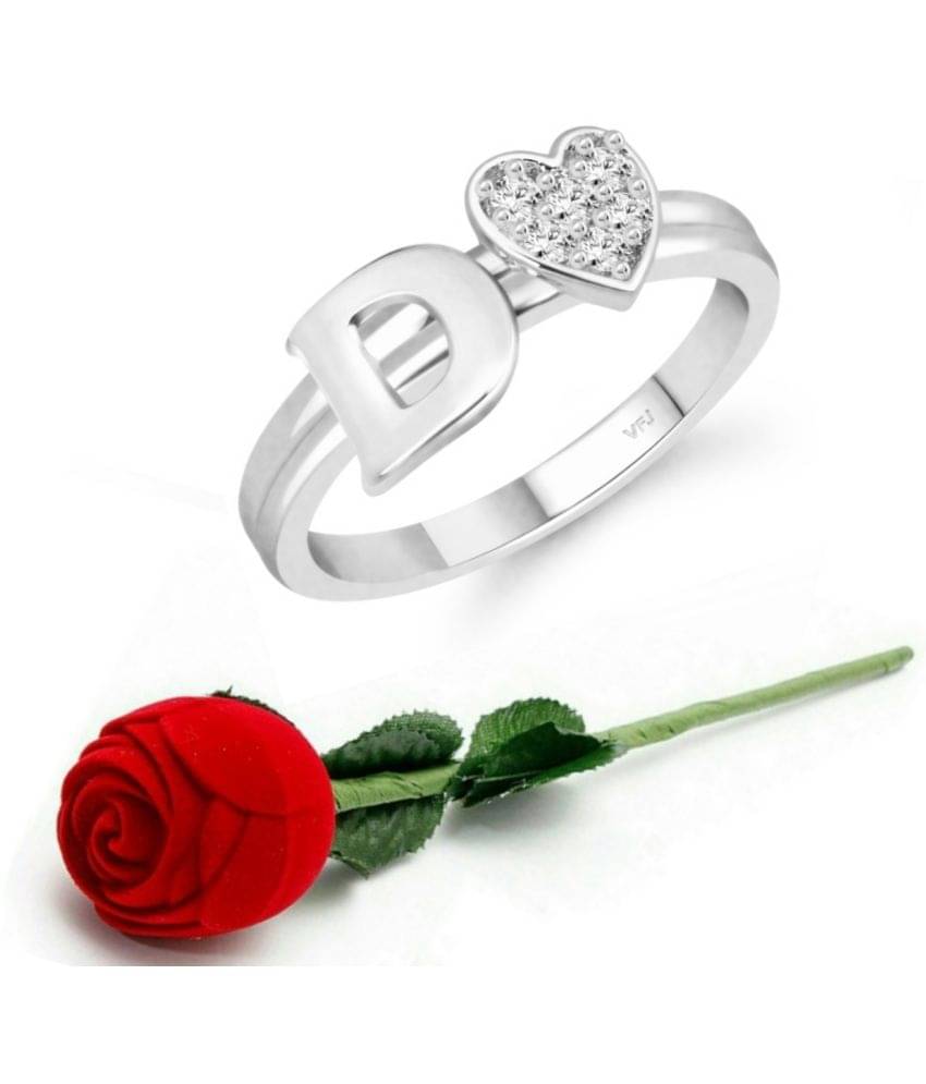 Valentine Initial '' D '' Letter with heart ring alphabet for women and Girls Valentine Initial '' D '' Letter with heart ring alphabet for women and Girls