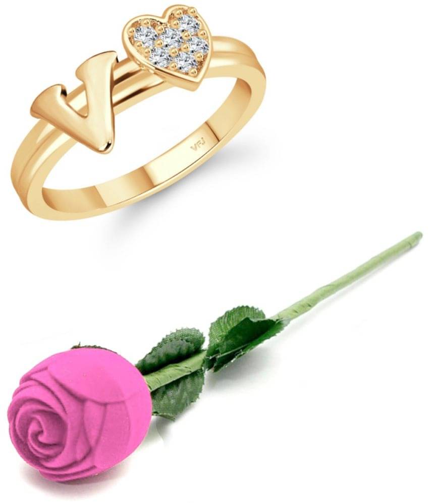 Valentine Initial '' V '' Letter with heart ring alphabet for women and Girls Valentine Initial '' V '' Letter with heart ring alphabet for women and Girls