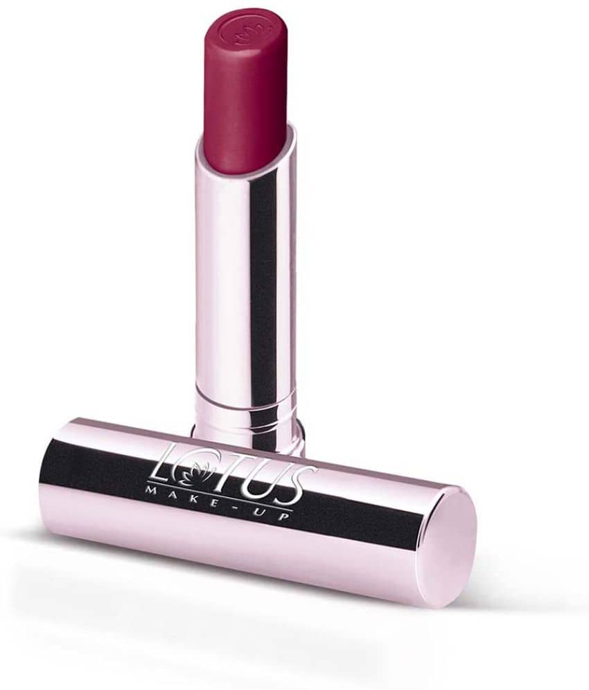 Lotus Makeup Ecostay Natural Matte Lip Color - Petunia NM08 Long Lasting Smudge Free 4.2g (Pack of 1)