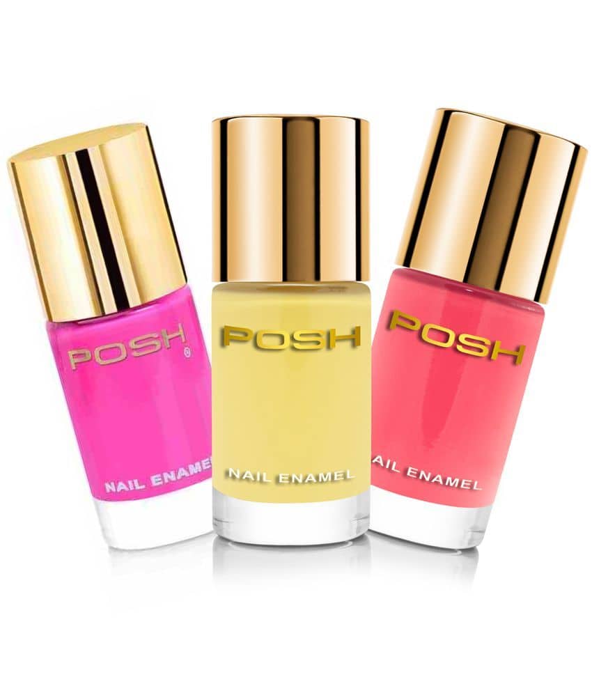 Posh Nail Polish Multi Glossy Pack of 3 9 mL