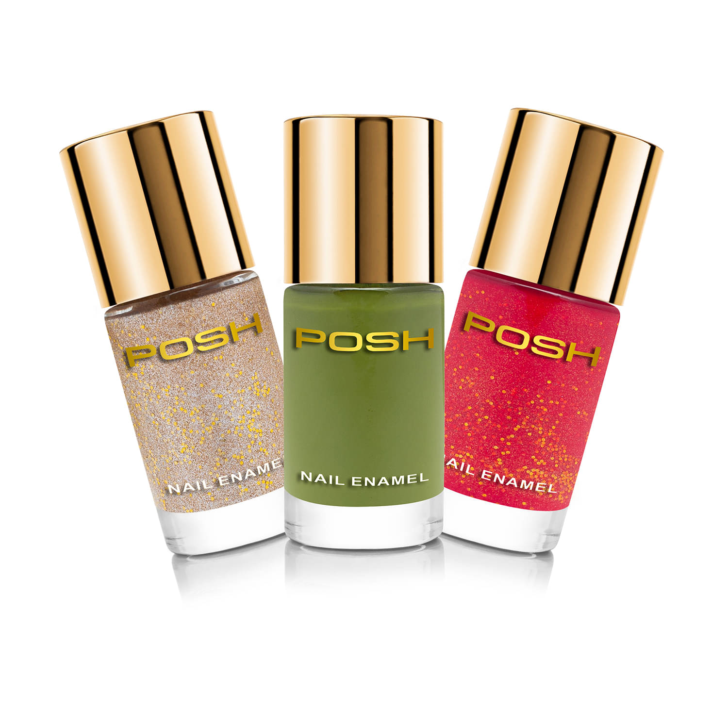     			Posh Nail Polish Multi Glossy Pack of 3 9 mL