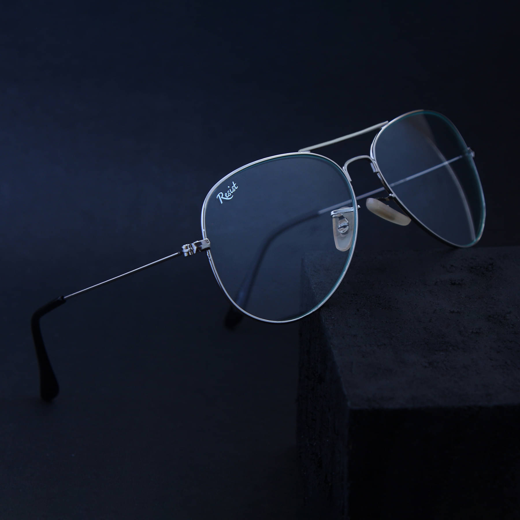     			RESIST EYEWEAR Silver Pilot Sunglasses ( Pack of 1 )