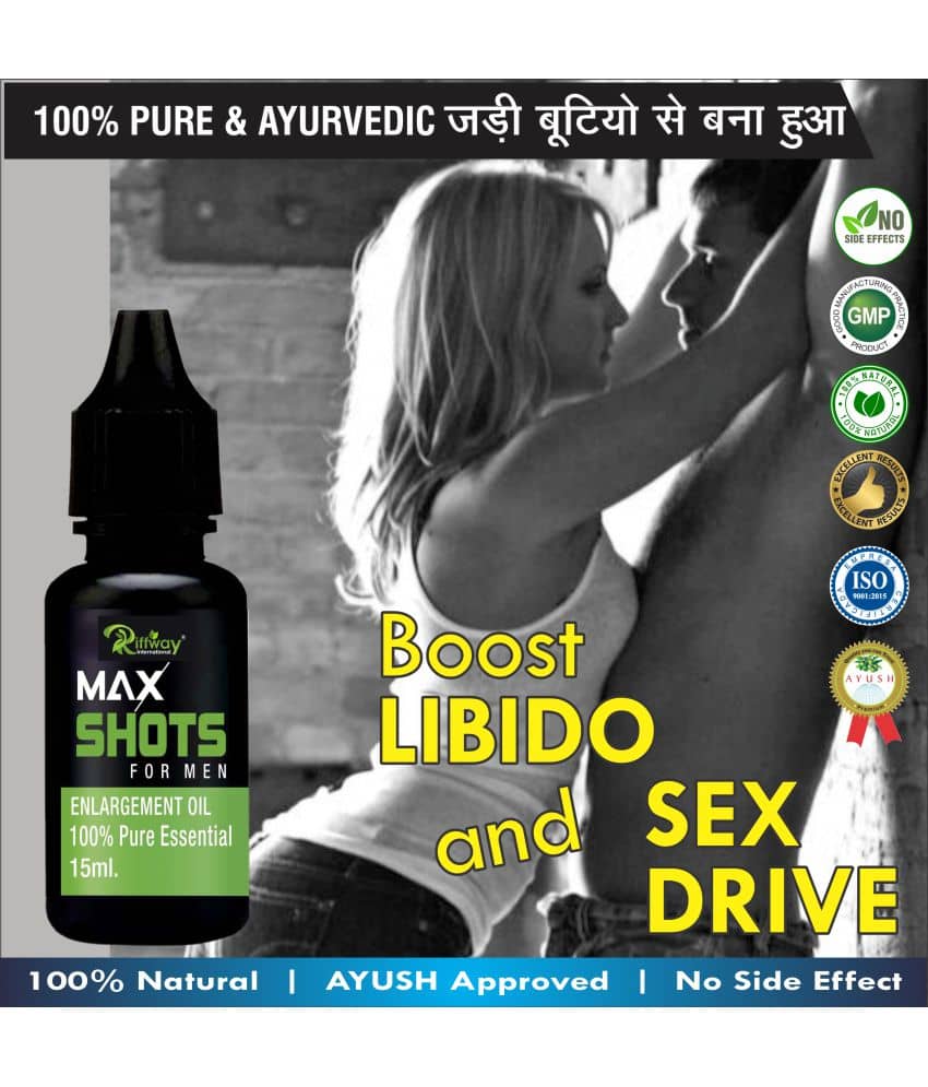 Riffway  Maxshots Pure Sexual Massage Oil For Men I Helps For Increase Energy Stamina Growth Male Performance no side effects (Pack of 1-15ml)