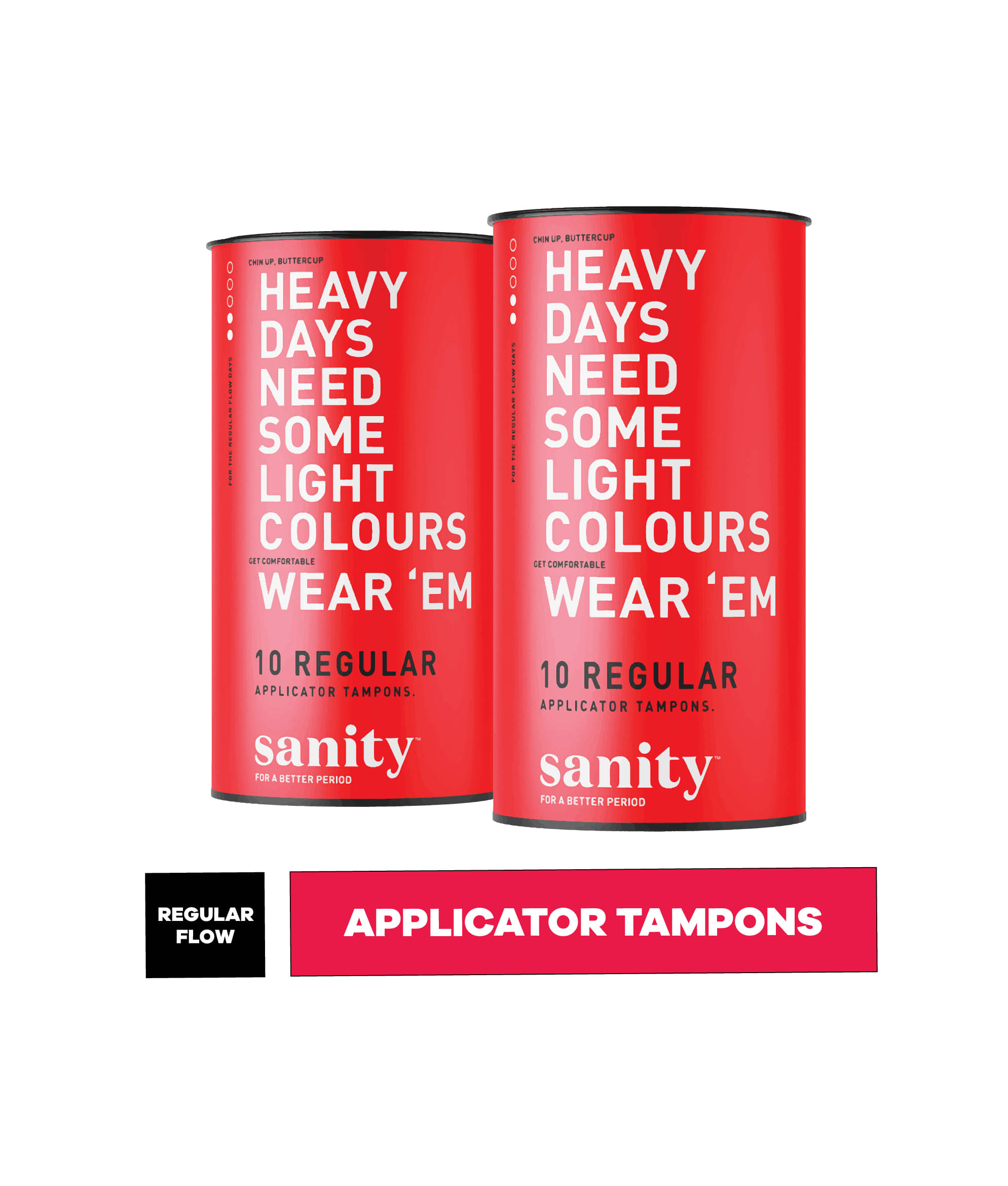     			Sanity Applicator Regular Tampons Pack of 20
