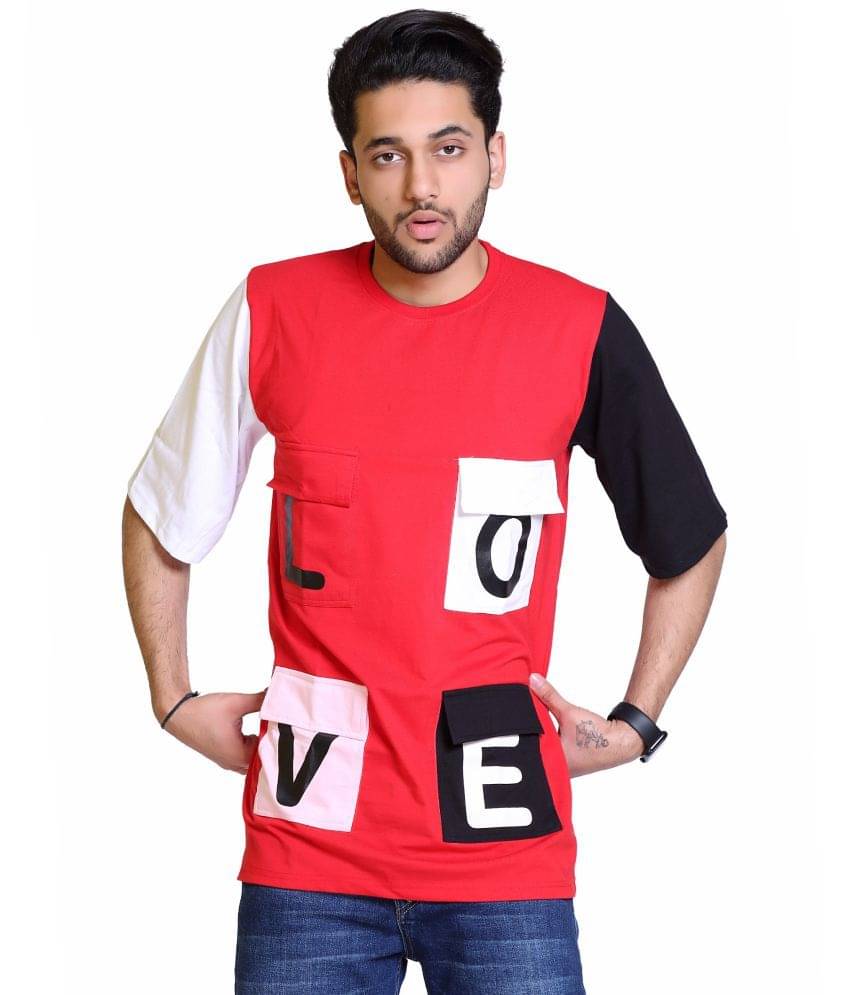 The Emperor Cotton Blend Regular Fit Printed Round 3/4 Sleeves Red Men T-Shirt Single Pack The Emperor Cotton Blend Regular Fit Printed Round 3/4 Sleeves Red Men T-Shirt Single Pack