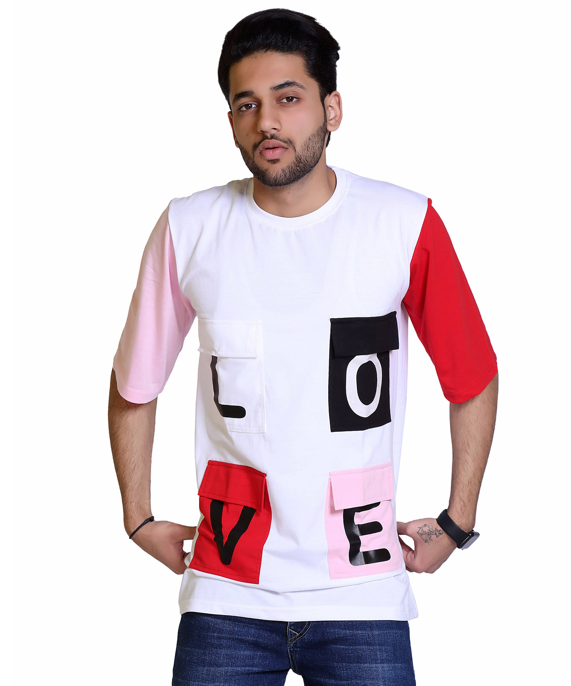 The Emperor Cotton Blend Regular Fit Printed Round 3/4 Half Sleeves White Men T-Shirt Single Pack The Emperor Cotton Blend Regular Fit Printed Round 3/4 Half Sleeves White Men T-Shirt Single Pack